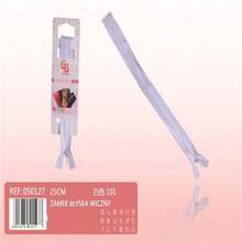 Zíper invisível, zíper para roupas pretas e brancas, vestido, calças, zíper para travesseiro, puxadores de zíper de alta qualidade - Branco - Ver 3