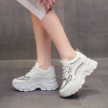 Women's Chunky Sneakers, 2025 New Thick-Sole Casual Sports Shoes, Comfortable Breathable Design For Autumn