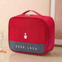1pc Empty First Aid Bags Travel Medical Supplies Cosmetic Organizer Insulated Medicine Bag Convenient Safety Kit Suit For Family Outdoors Hiking Camping Car Office Workplace