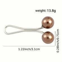 6/12/20个装女士仿珍珠金属头巾别针，适用于连衣裙 - 彩色 - 查看 5