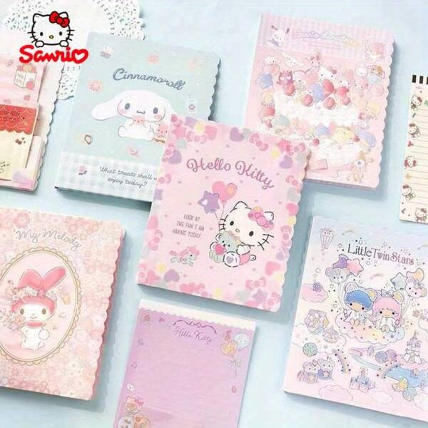 Sanrio 1pc Official Sanrio Kitty, Kuromi, My Melody, Cinnamon Roll Envelope Package, Waterproof Stickers, Student Gift