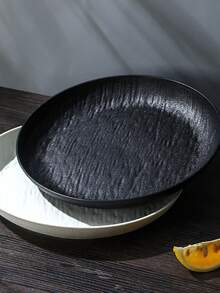 1 pieza Plato de plástico, vajilla creativa, plato de postre estilo occidental, plato de lujo ligero para el hogar y restaurante - Multicolor - Ver 5