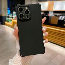 Funda para teléfono de color sólido, resistente a caídas, compatible con modelos 12, 13, 14, 15, 16 Pro Plus. Diseño con orificios para colgar en las 4 esquinas. Incluye cordón para colgar. Ideal para uso diario. Material: TPU (no incluye cordón). - Rosa Fucsia - Ver 6
