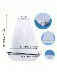 1 Funda protectora ultra suave para plancha de vapor - Resistente al calor hasta 240°C/482°F, base de plancha y tabla de planchar - Protege la ropa de marcas de quemaduras y arrugas, un accesorio de plancha conveniente que hace que la plancha y la plancha de vapor sean sin esfuerzo, fácil de usar