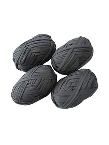 4 Rolls X 100g Polyester Crochet/Weaving Yarn, Total 30m Length - Ideal For DIY Projects Such As T-Shirts, Slippers, Baskets, Fabric Strips, Handmade Bags, Toys, Shoes, Carpets, Storage Baskets And More - Multicolor - View 26