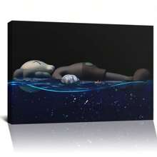 Framed Kawss Poster Kawaii Kaw Poster  Art Canvas Printing Wall Living Room Room Corridor Decoration Gifts Kawss Figure Canvas Wall Art Men Hypebeastes Room