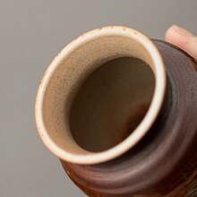 1pc Japanese Kiln-Fired Spiral Matcha Whisk Holder, Handmade Coarse Pottery Vintage Antique Ceramic Tea Accessories, Songhua Dynasty Chanoyu Tea Tools - Multicolor - View 6