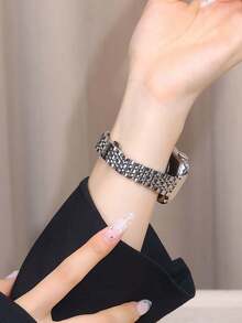 1 条窄银色金属 表带，适合年轻时尚、优雅的女性，适用于 Ultra 3/2/1 系列 SE/S10/S9/S8/S7/S5/S4/S3，14 毫米可拆卸 7 链式银色表带，适用于 38/40/41/44/45/46/49 毫米智能手表 - 銀色 - 查看 8