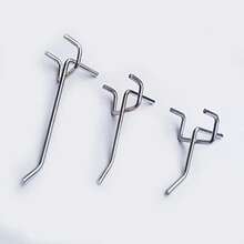 Accesorios de estantería para el hogar, montaje en pared de 20 piezas, herramienta colgante fácil de instalar, ganchos para tablero perforado de taller de garaje, acero al manganeso resistente - 10 piezas de 7 cm - Ver 6