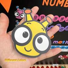Juego de 8 piezas de imanes con símbolos matemáticos (>, <, =) - Marcadores en forma de caimán/oruga/insecto para contar y demostrar en el aula, útiles escolares, de vuelta a clases
