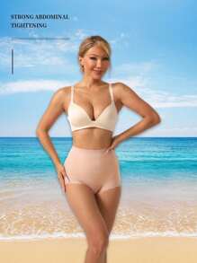1 Stück Hochtailliges Schlankheits-Kontrollshort, formende Po-Hebende Bauch-Gestaltung Postpartum Taillenformer Shapewear für Frauen
