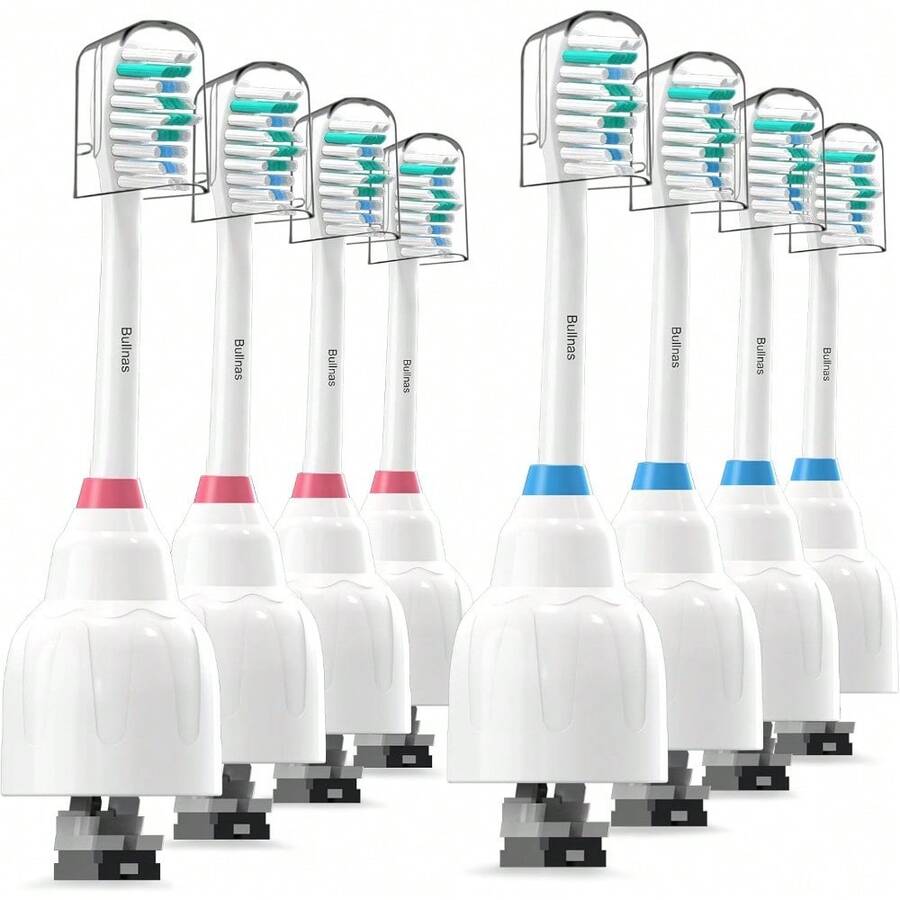Cabezales de cepillo de repuesto compatibles con , compatibles con la serie E y cepillos de dientes eléctricos con rosca, BN728, paquete de 8 - 8 unidades (paquete de 1) - Ver 1