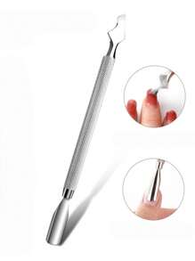 2/4-częściowy dwustronny odpychacz do skórek, ostry, w kształcie łyżki, dwustronny odpychacz do skórek, narzędzie do pielęgnacji manicure pedicure ze stali nierdzewnej, do usuwania skórek i modzeli, narzędzia do pielęgnacji stóp i paznokci, zestawy narzędzi do skórek, prezenty dla rodziny, przyjaciół, ukochanych, na powrót do szkoły, Halloween, Boże Narodzenie