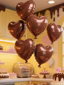 MECRLA 10 个 12 种颜色 17.7 英寸心形气球、背景墙装饰气球、情人节礼物气球、婚礼、求婚装饰气球、铝箔心形气球、礼品气球、室内外摄影气球、爱情气球、惊喜气球、周年纪念气球