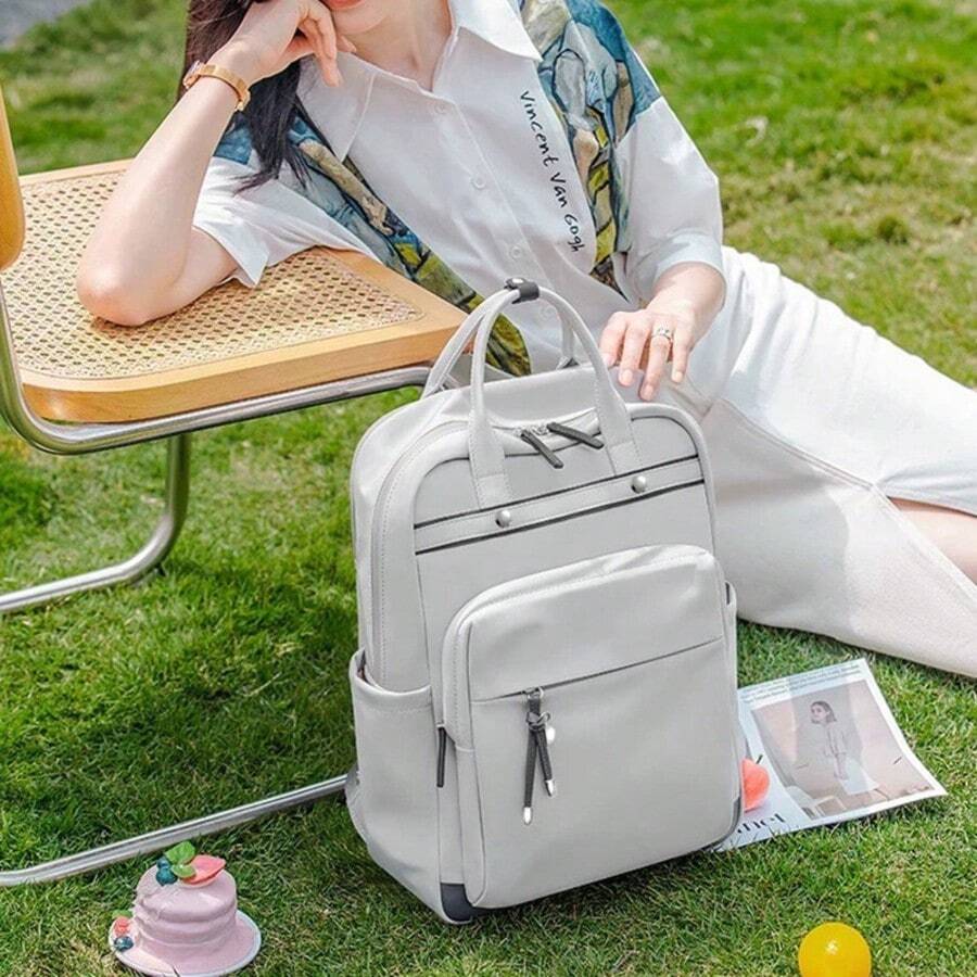 时尚女包,商务简约笔记本电脑背包,日常工作、购物、旅行背包 - 彩色 - 查看 1
