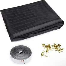 Mosquito Door Curtain, Invisible Ventilation Door Screen, Punch-Free, Magnetic Automatic Closing, Insect Fly Screen 210cm*90cm - Black - View 6