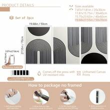 Bộ 3 bức tranh vải canvas không khung và áp phích, nghệ thuật hình học trừu tượng hiện đại theo phong cách Bohemian, trang trí nhà cửa, tranh tường, trang trí phòng, bản in có độ phân giải cao, quà tặng ngày lễ, phòng khách, phòng ngủ, phòng ăn, nghệ thuật trang trí tường văn phòng, áp phích, nghệ thuật treo tường, đồ trang trí phòng, mùa thu, hiện đại (khung tùy chọn) - màu đen - Xem 16