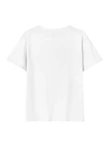 200g Pure Cotton T-Shirt 2025 Summer Ladies New Short Sleeve Pure Cotton Holiday Pattern Short Sleeve Round Neck Couple Wear Small Shirt Tops - trắng - Xem 3