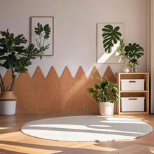 1pc Self-Adhesive Wear-Resistant Anti-Collision Wall Panel, Multi-Purpose Household Creative Wall Sticker, Nordic Minimalist Geometric Wall Decor, Polyester Felt Material Backdrop Cover, Suitable For Bedroom, Office, Classroom Wall Decoration, Reusable Photo Display Board, Memo Bulletin Board