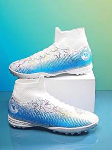 Herren Fußballschuhe, Jugend Fußballschuhe, Erwachsene Professionelle Tf Sportschuhe, Indoor Team Trainingsschuhe, Ronaldo Stollen - Weiss - Übersicht 4