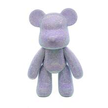 1 件 23 厘米 DIY 自粘钻石熊雕像水钻泰迪熊闪光贴花小雕像玩具装饰礼物情人节礼物