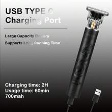 1/2pcs Men's Hair Clippers And Beard Trimmers Set, USB Rechargeable, Black, With Limit Comb Men's Beauty Kit, For Home Use, Father's Day Gift, Give Holiday Gifts