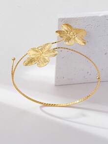 1 件多功能双花金色臂章，实用的四季配饰 - 金色 - 查看 5
