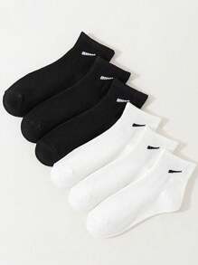 6/8/10/12 par damskich krótkich skarpetek, wielokolorowe, czarno-białe, szare, swobodne, dojazdowe, uniwersalne, skarpetki do połowy łydki, skarpetki dla par, rajstopy Y2K Outdoor Ins Party Goth Back To School, miękkie, wygodne, oddychające, zachwycające