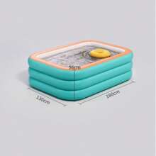 1 pieza Piscina portátil y plegable extra grande con bomba infladora, entretenimiento acuático de verano para el patio trasero, material de PVC grueso, sin necesidad de electricidad, para fiestas en la piscina y natación familiar