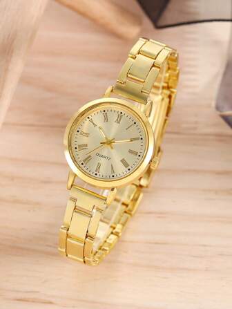 1 件优雅女士手表奢华完美复古浪漫简约创意模拟时钟纽扣电池指针石英表女孩学校情人节生日毕业节日礼物母亲和女儿送给她的浪漫礼物