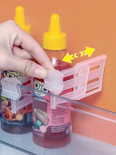 8 件/4 件可扩展可调节冰箱侧架分隔架，塑料冰箱储物整理架，适用于瓶子、罐子、厨房抽屉分隔配件