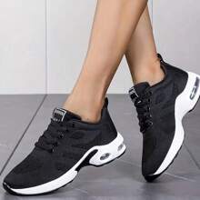 Women's Casual Breathable Air Cushion Mesh Sports Sneakers For Tennis, Badminton, Lightweight, Non-Slip, Travel & Walking, Outdoor Casual