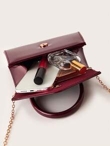 Modern enfärgad spegelväska, elegant damväska, lämplig för festtjejer, studenter, brudar, kan matchas med festklänningar, brudklänningar, aftonklänningar, tajta kjolar, perfekt för bröllop, sammankomster, banketter, fester, baler och den bästa presenten för kvinnor, också ett utmärkt val för nyår. - Bourgogne - Visa 7