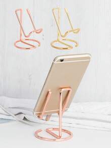 1 Piece Of Simple Iron Mobile Phone And Tablet Stand Metal Creative Desktop Slouchy Drama Mobile Phone Holder - Multicolor - View 4