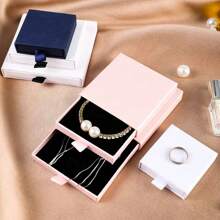 1pc Personalized Customized Women's Jewelry Drawer Type Storage Box Mini Portable Earring Packaging Box Company Name And Logo Personalized Customized Gift Box, Jewelry Display Stand, Suitable For Giving To Friends, Customers, Family, And Colleagues