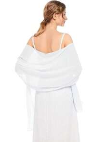 1pc Chiffon Shawls Scarves Wraps For Bridal Wedding Party Evening Dress And Special Occasion Dresses Casual Fall Clothes For Women - Beige - View 6