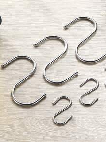 10 حزمة من خطاطيف الفولاذ المقاوم للصدأ على شكل حرف S بأحجام صغيرة/متوسطة/كبيرة - خطاطيف معدنية متعددة الأغراض للتعليق في المطبخ والورشة والحمام والحديقة، ديكور حمام، منظم حمام، عودة إلى المدرسة الصيفية اليوم الوطني