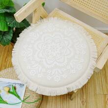 1pc Mandala Flower Exquisite Embroidery Cushion Cover, Various Sizes, Pillow Core Not Included, Suitable For Multiple Rooms