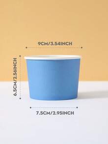25/10pcs Set Disposable Solid Color Paper Bowls, Party Cups, Ice Cream Cups, Snack Boxes, Birthday Party Decorations, Family Party, Picnic, Restaurant, Takeout Disposable Tableware Supplies - Multicolor - View 5