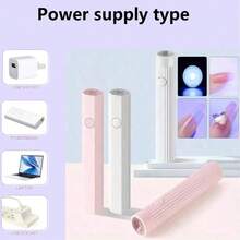 1 PIEZA Lámpara de uñas portátil UV, Mini lámpara de uñas, Lámpara de uñas LED portátil, Secador de uñas inalámbrico con carga USB para un curado rápido, Luz recta de carga rosa para uñas, Lámpara pequeña y portátil de batería para cocción de esmalte de uñas, Lámpara de fototerapia de mano - Multicolor - Ver 4