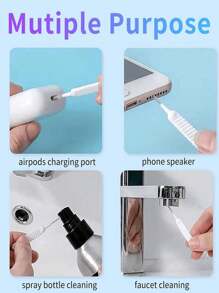 1 Pack/10 Mini Brushes For Cleaning Pores And Phone Holes, Anti Clogging Shower Head Hole Cleaning Brush, Nozzle Brush, Gap Brush, Multi-Functional Mini Cleaning Brush, Dust Removal Brush, Blind Spot Brush, Cleaning Supplies, Cleaning Tools, Garden Tools