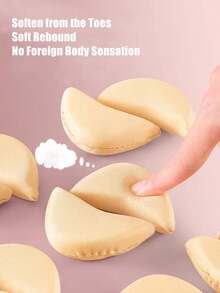 1 Cặp miếng đệm ngón chân bằng bọt biển mềm, giảm kích thước giày, bảo vệ ngón chân, chống trượt gót chân cho giày cao gót nữ, thoải mái - Màu be - Xem 9
