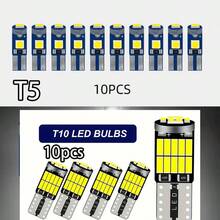 T5/T10 LED 灯泡散热快，拥有 360 度照明角度，提供多种颜色和高亮度。它们易于安装，使用寿命长。194 个 LED 车内灯泡可用于仪表盘指示灯、牌照灯、顶灯、前后侧示廓灯、后备箱灯、转向灯、示宽灯、手套箱灯、内尾灯等。