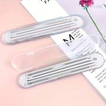 4/8/11pcs/Set Of Acne Blackhead Needles, Black Spot Acne Remover, Skincare For Women, Beauty Acne Care, Pore Cleaning Needle Hook,Blackhead Remover,Beauty,Skin Care Products,Spa,Self Care,Skin Care Tools,Face Care,Esthetician Supplies,Skin,Face Wash,Facial - Silver - View 3