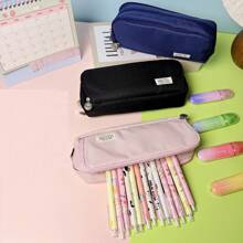 Grande astuccio portatutto con 3 scomparti, borsa portapenne per scuola, adolescenti, ragazzi, uomini e donne, per il rientro a scuola, forniture scolastiche, astuccio portapenne, borsa per la scuola