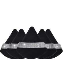 1/3/5/10/15/24 件装黑色三角化妆海绵套装，水晶绒短绒材质，柔软粘性强，适用于化妆、家居装饰、梳妆台、旅行、卧室等场合，是理想的化妆配件。套装包含粉扑、化妆海绵、化妆海绵、化妆海绵，价格实惠，是圣诞礼物或圣诞袜填充物的绝佳选择。 - 黑色 - 查看 8