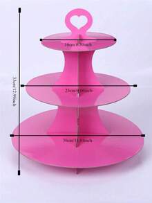 1 pieza Soporte para exhibir pastel de unicolor, plegable para fiestas, comidas, exhibición de pasteles de cumpleaños y postres, con opciones de varios colores, apto para reuniones en el hogar - Multicolor - Ver 6