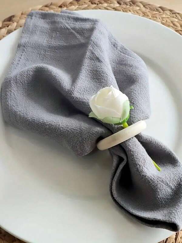 6 Peças Guardanapos Versáteis Quadrados para Refeição, Guardanapos de Tecido Reutilizáveis, Macios e Laváveis, Adequados para Casamento, Festa, Hotel e Eventos de Restaurante