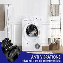 Almofadas antivibração para máquina de lavar - Impede que a lavadora e a secadora se movam ou andem - Evita ruído e transferência de vibração - Tapete de borracha estabilizador antivibração para os pés - Pacote com 4