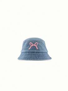 Raw Hem Bucket Hat Letter Label Basin Hats Stylish Versatile Lightweight Fisherman Hats(NA&AN Random Letters) -1